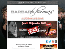 Tablet Screenshot of barbarathomasmusic.com